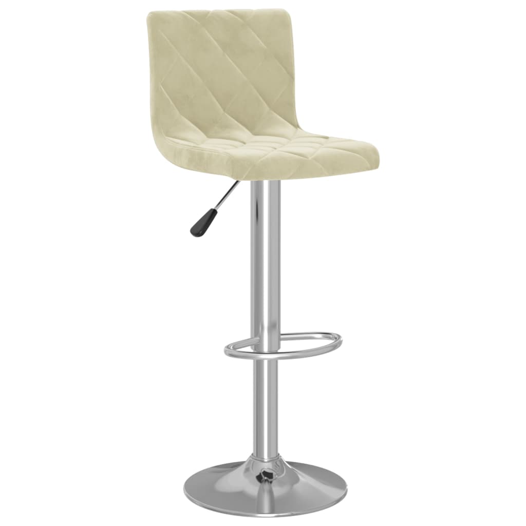 Sedie da Bar 2 pz Crema in Velluto - homemem39