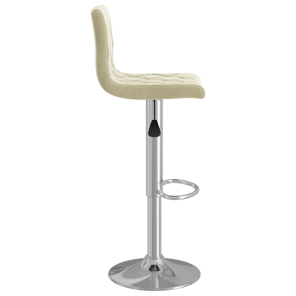 Sedie da Bar 2 pz Crema in Velluto - homemem39