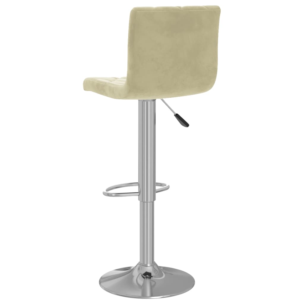 Sedie da Bar 2 pz Crema in Velluto - homemem39