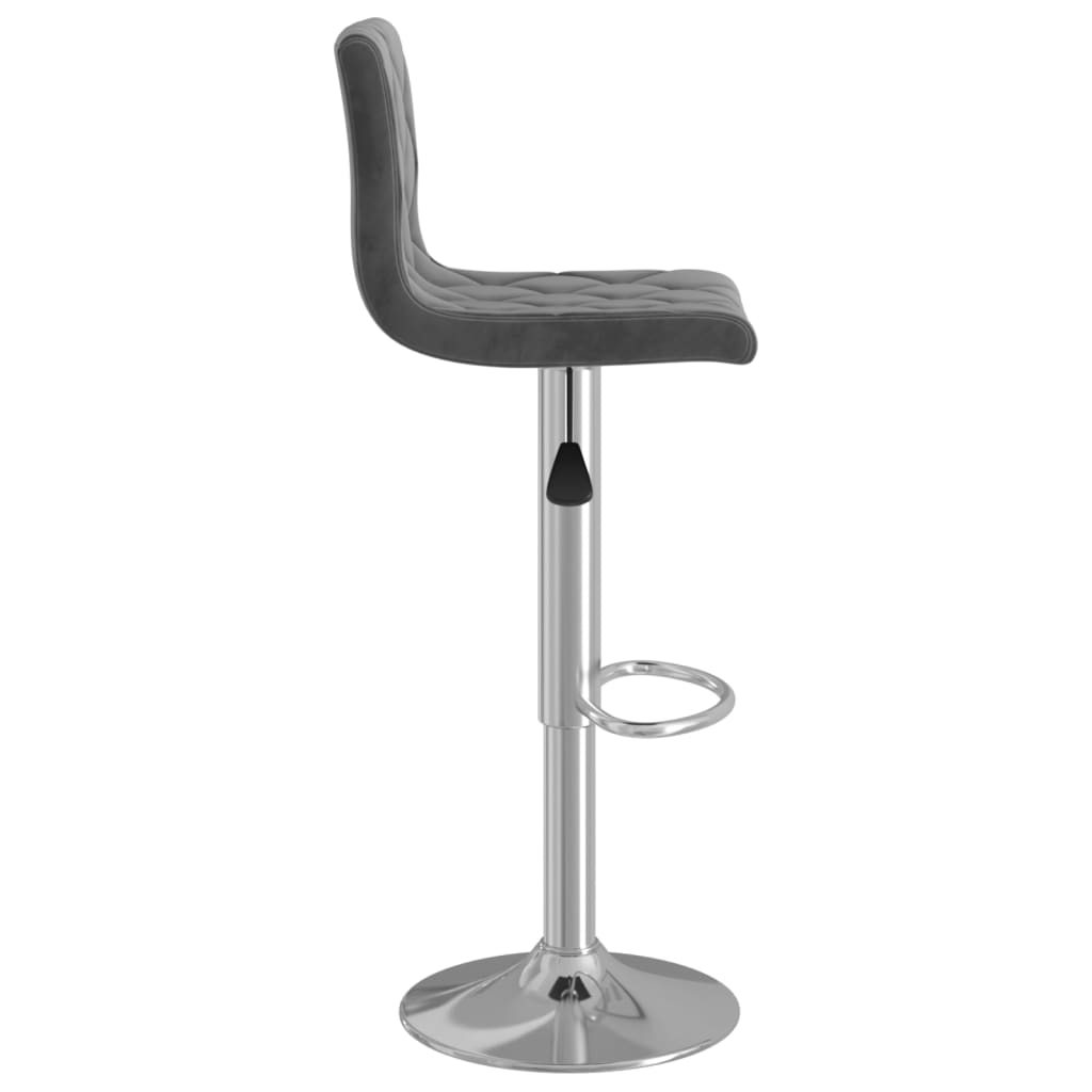Sedie da Bar 2 pz Grigio Scuro in Velluto - homemem39