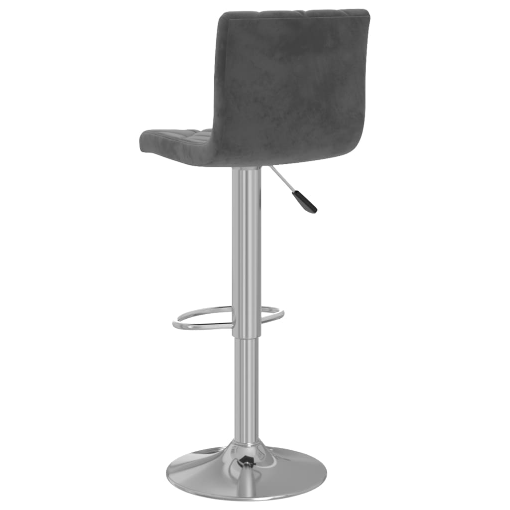 Sedie da Bar 2 pz Grigio Scuro in Velluto - homemem39