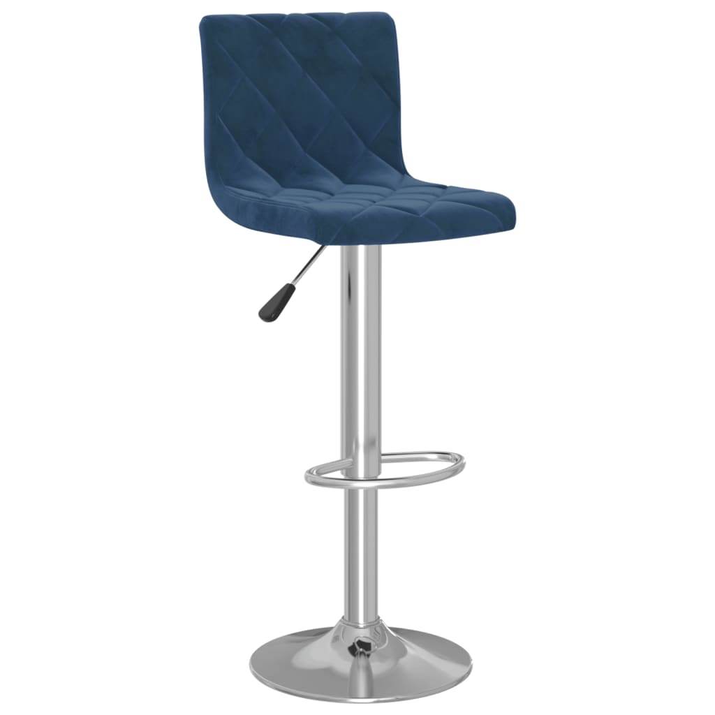Sgabelli da Bar 2 pz Blu in Velluto - homemem39