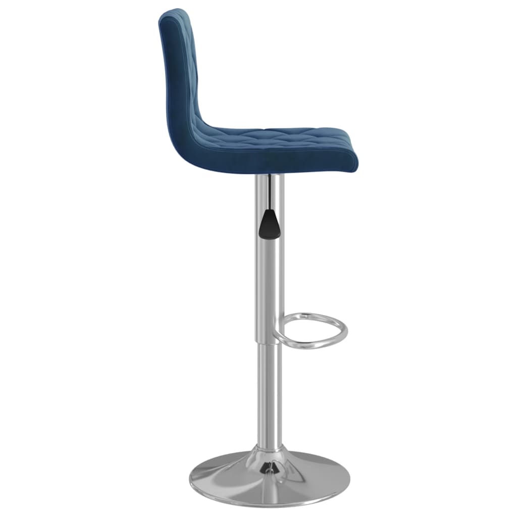 Sgabelli da Bar 2 pz Blu in Velluto - homemem39