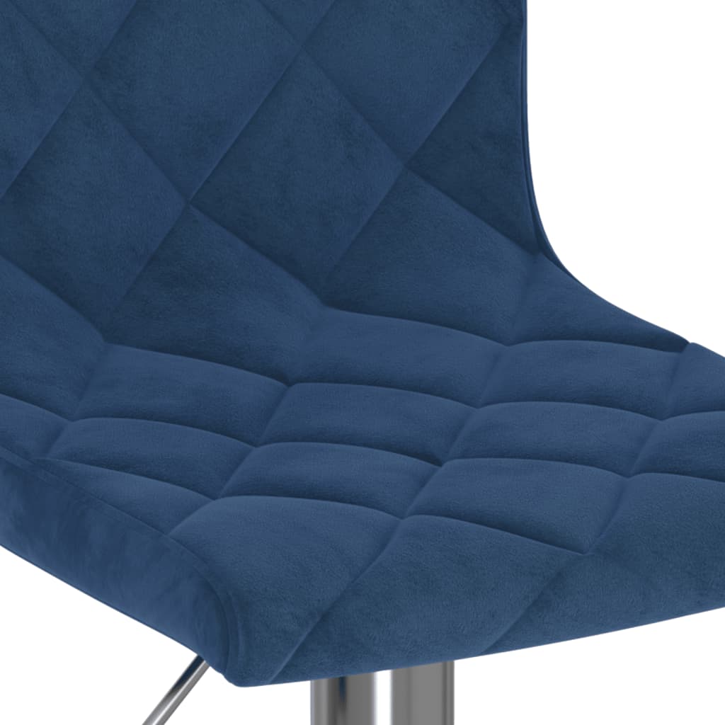Sgabelli da Bar 2 pz Blu in Velluto - homemem39