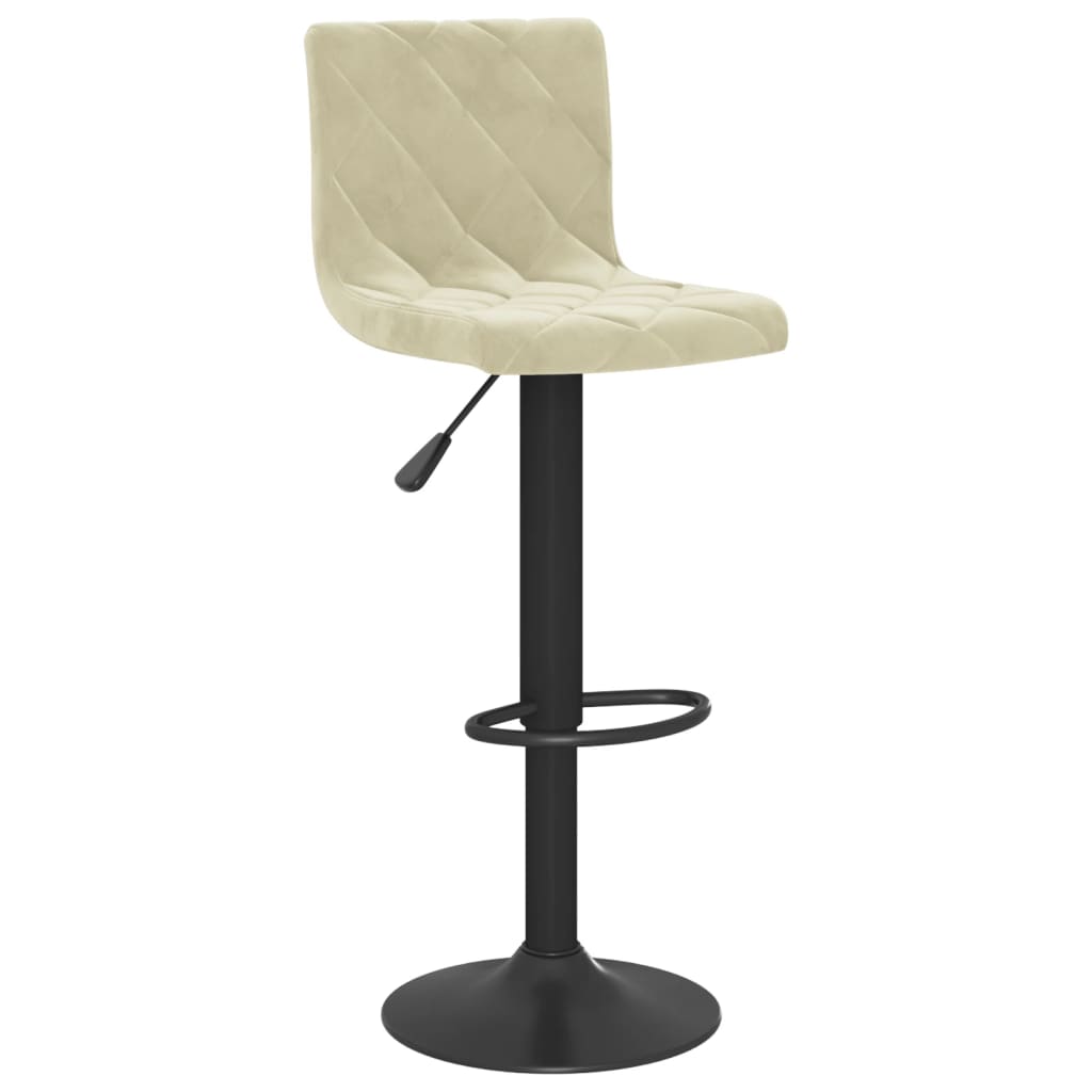 Sedie da Bar 2 pz Crema in Velluto - homemem39
