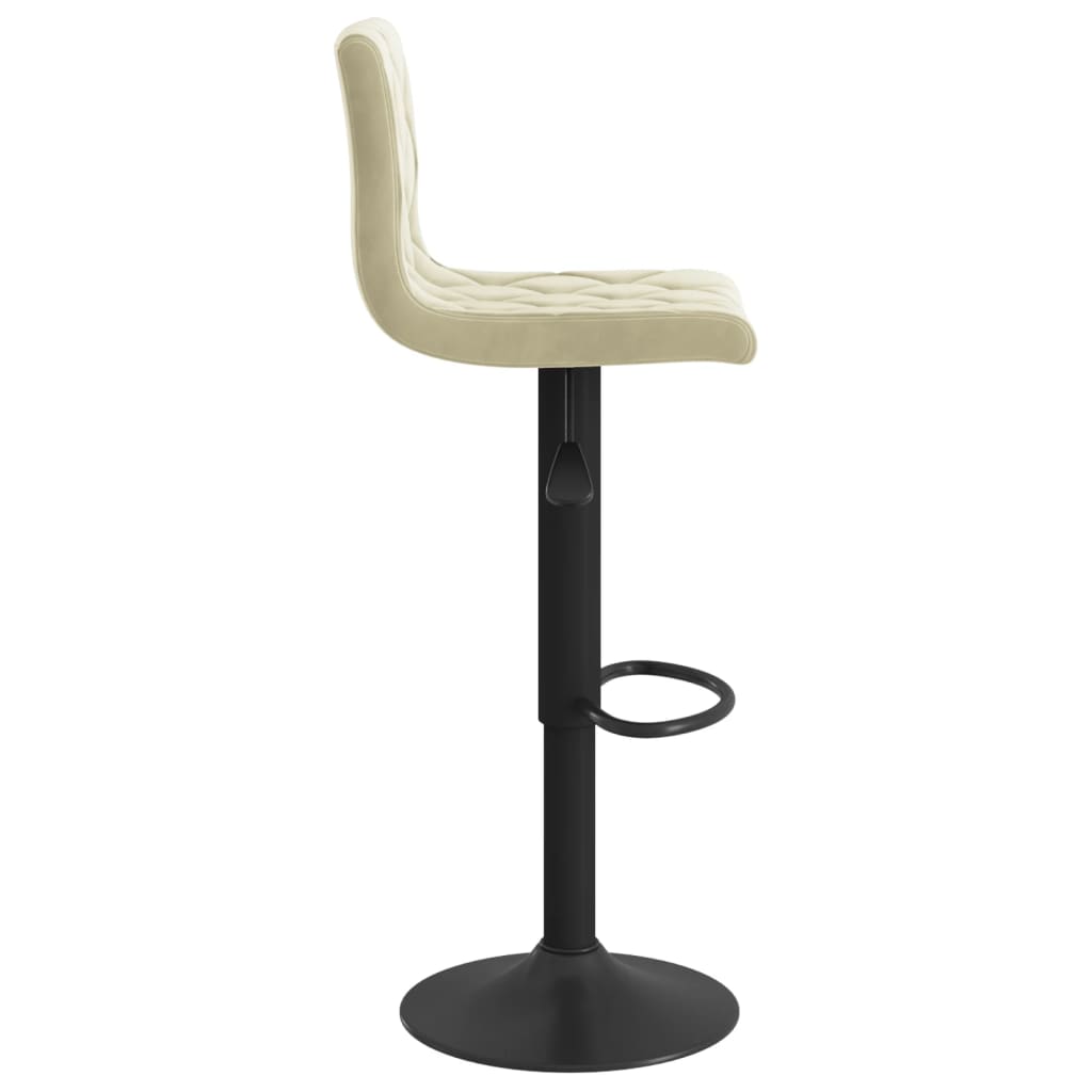Sedie da Bar 2 pz Crema in Velluto - homemem39