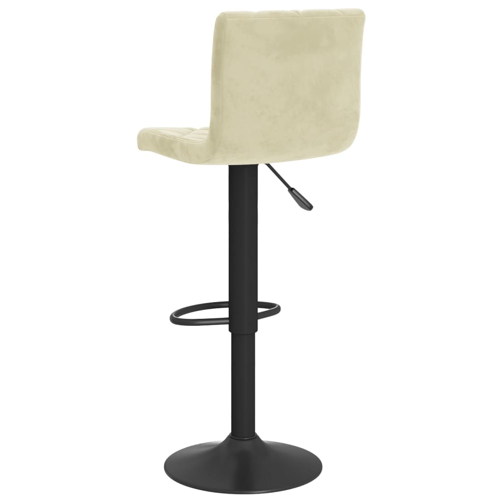 Sedie da Bar 2 pz Crema in Velluto - homemem39
