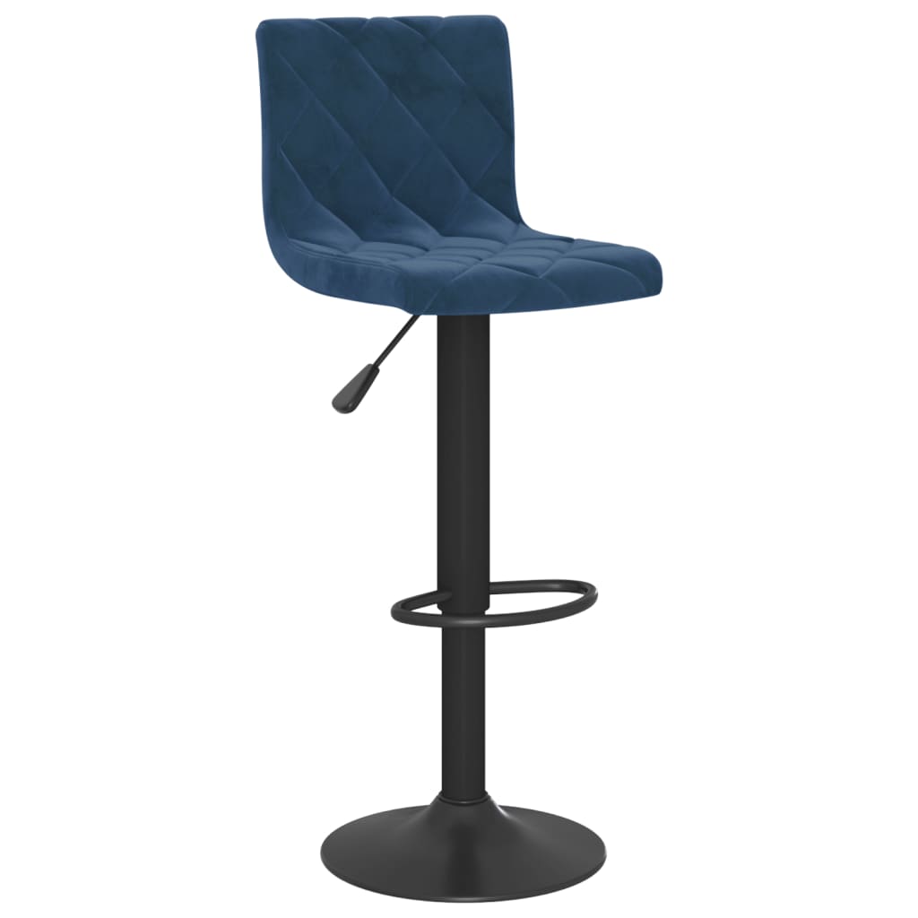 Sgabelli da Bar 2 pz Blu in Velluto - homemem39