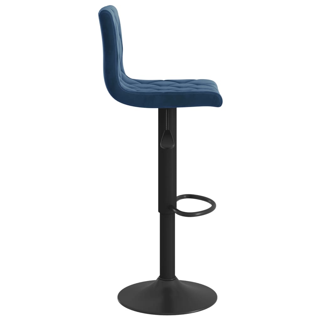 Sgabelli da Bar 2 pz Blu in Velluto - homemem39