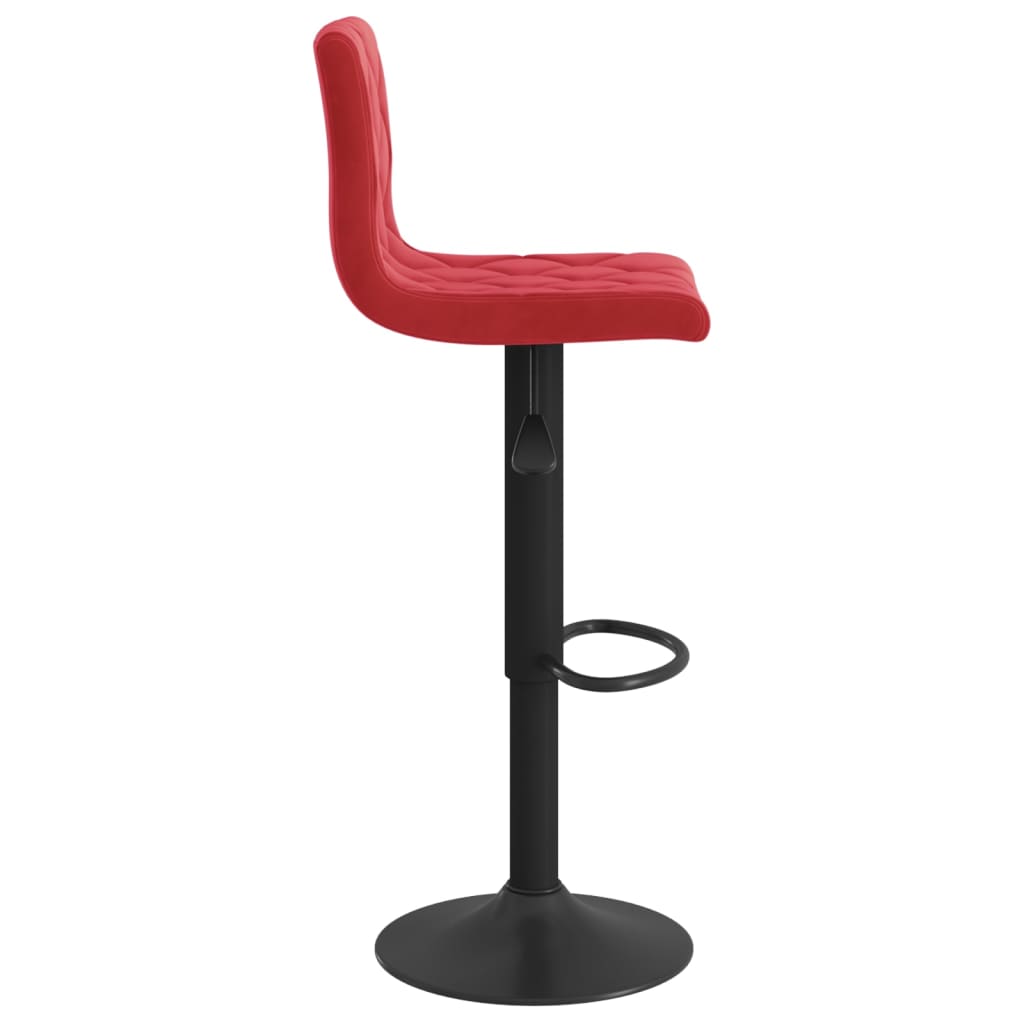 Sgabelli da Bar 2 pz Rosso Vino in Velluto - homemem39