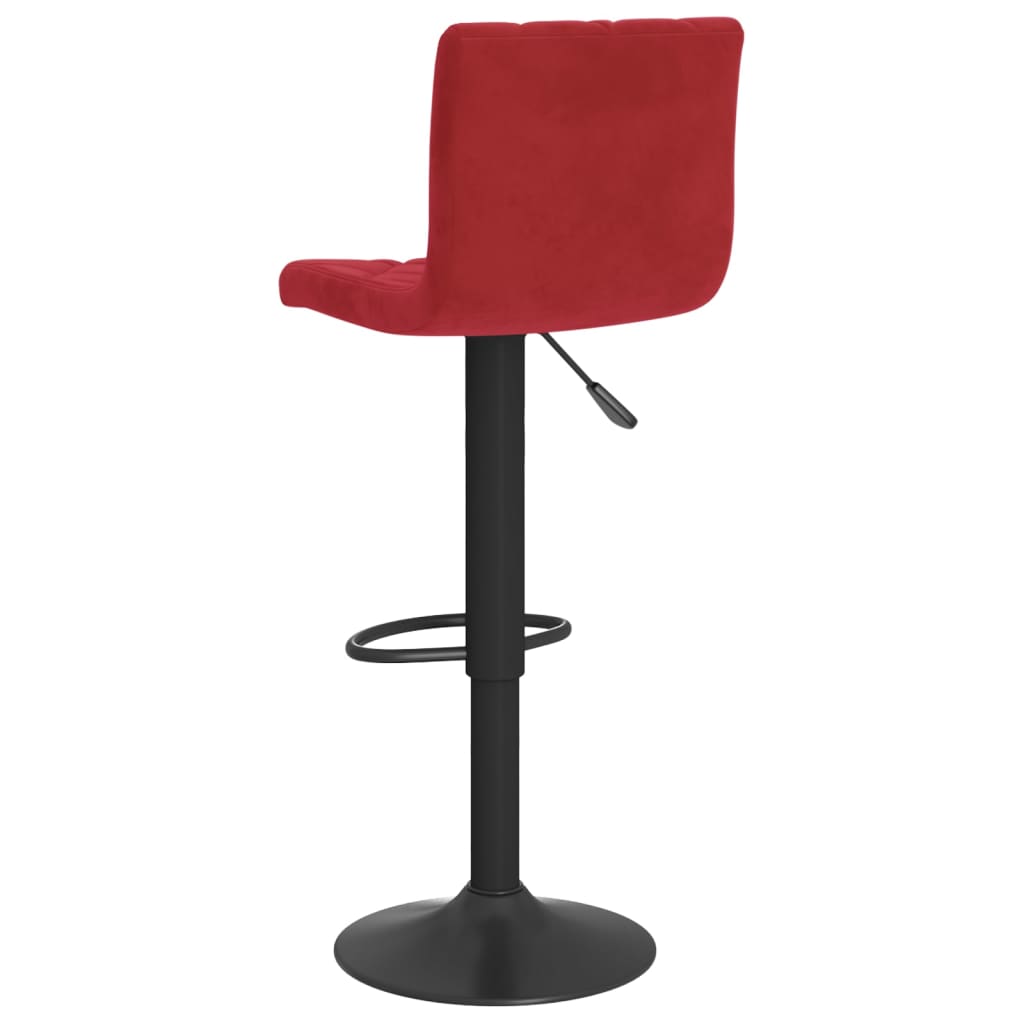 Sgabelli da Bar 2 pz Rosso Vino in Velluto - homemem39