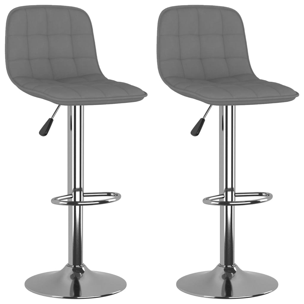 Sgabelli da Bar 2 pz Grigio Chiaro in Tessuto - homemem39