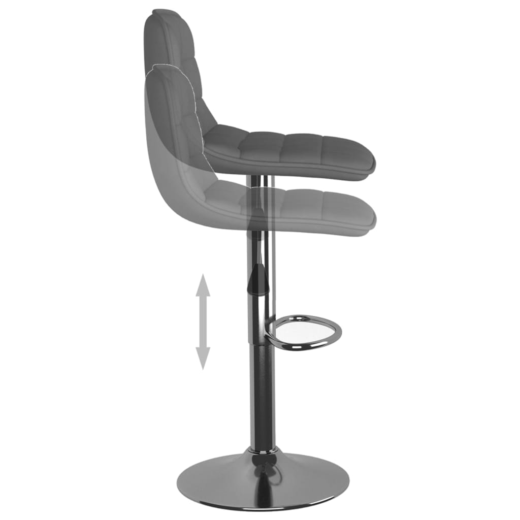 Sgabelli da Bar 2 pz Grigio Chiaro in Tessuto - homemem39