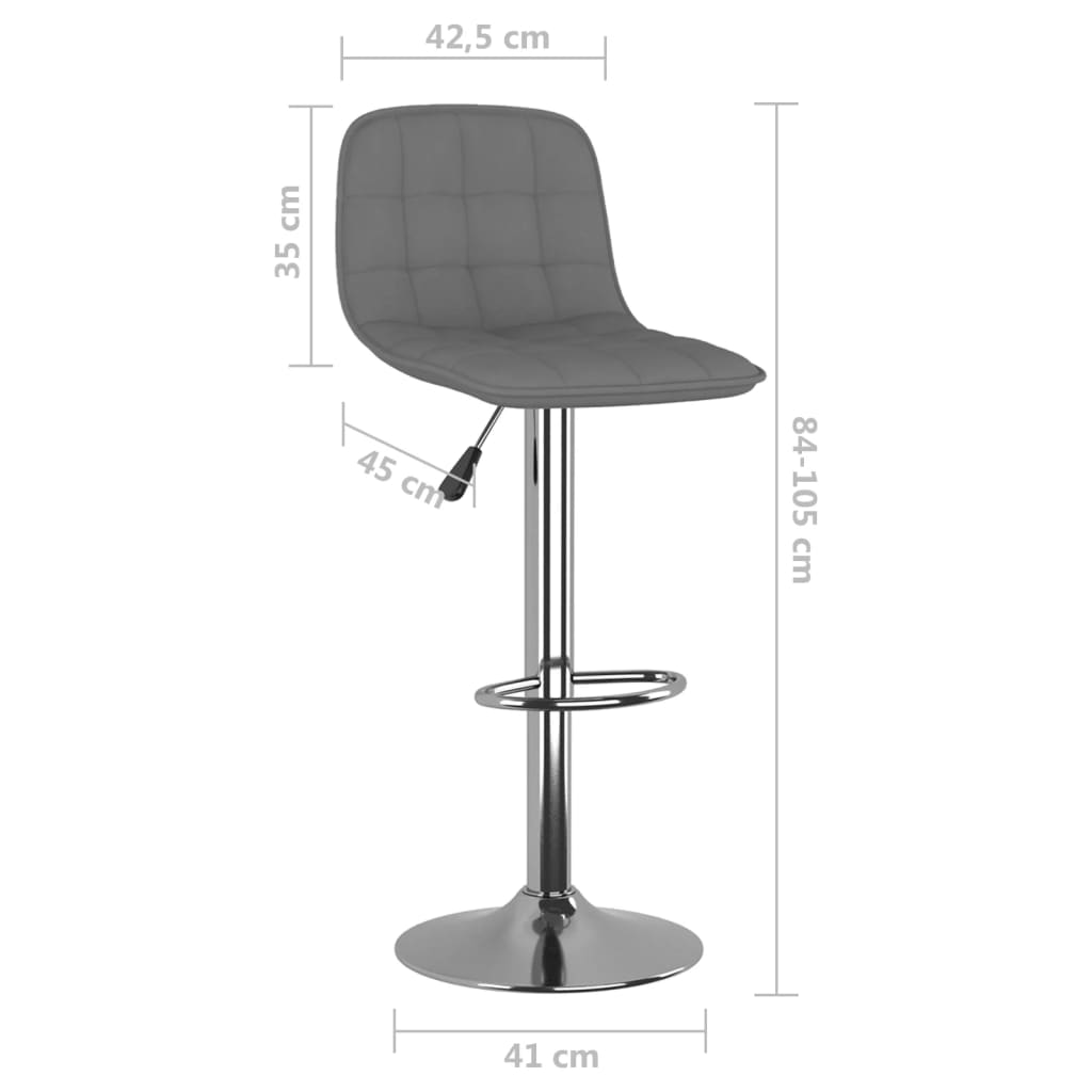 Sgabelli da Bar 2 pz Grigio Chiaro in Tessuto - homemem39
