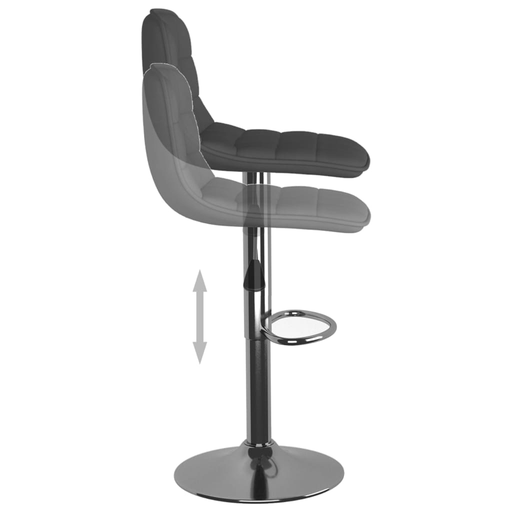 Sgabelli da Bar 2 pz Grigio Scuro in Tessuto - homemem39