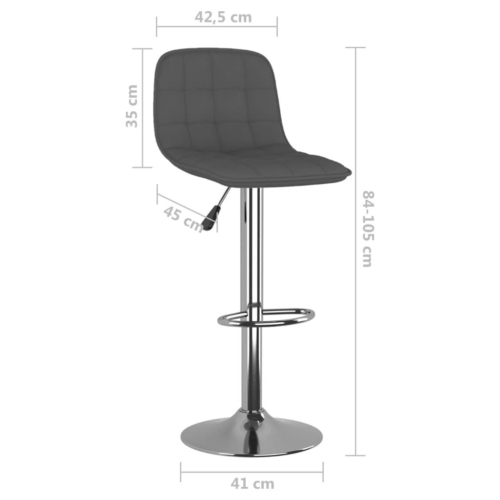 Sgabelli da Bar 2 pz Grigio Scuro in Tessuto - homemem39