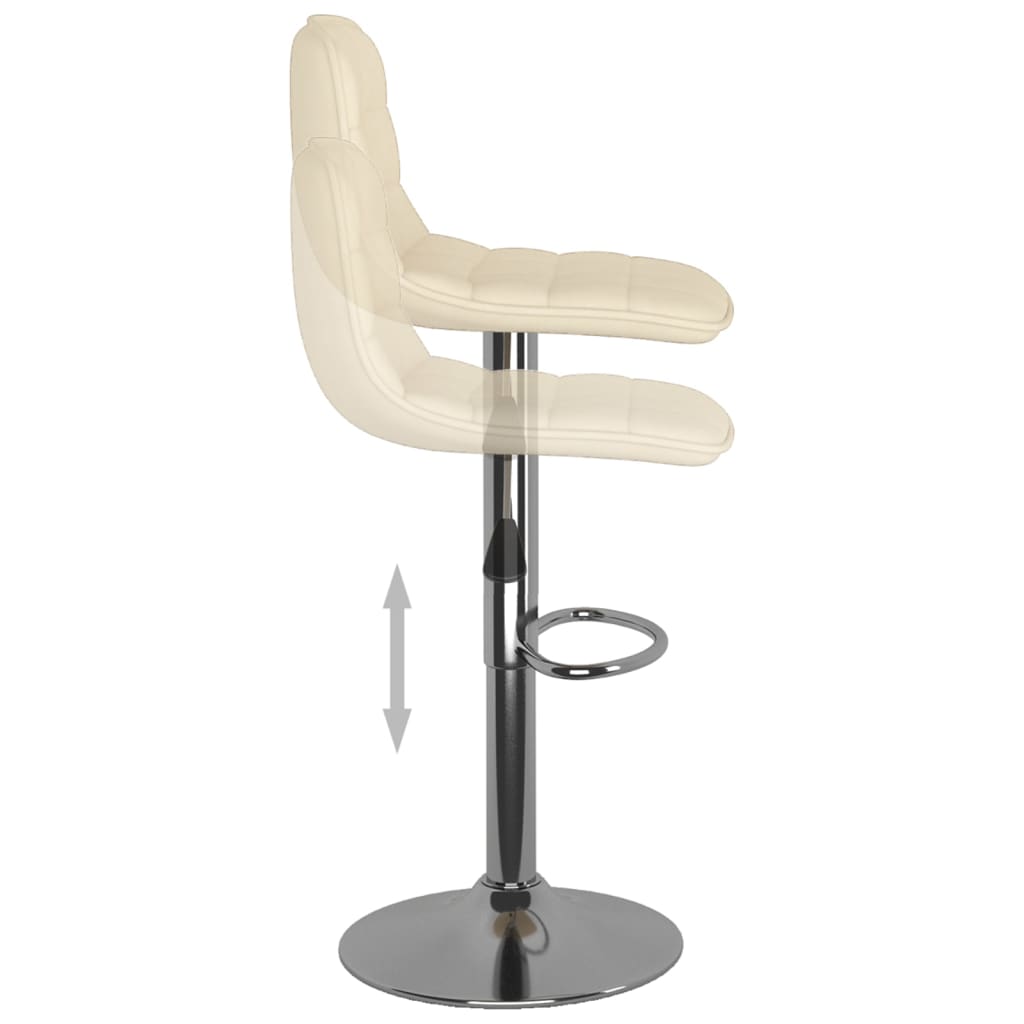Sgabelli da Bar 2 pz Crema in Tessuto - homemem39