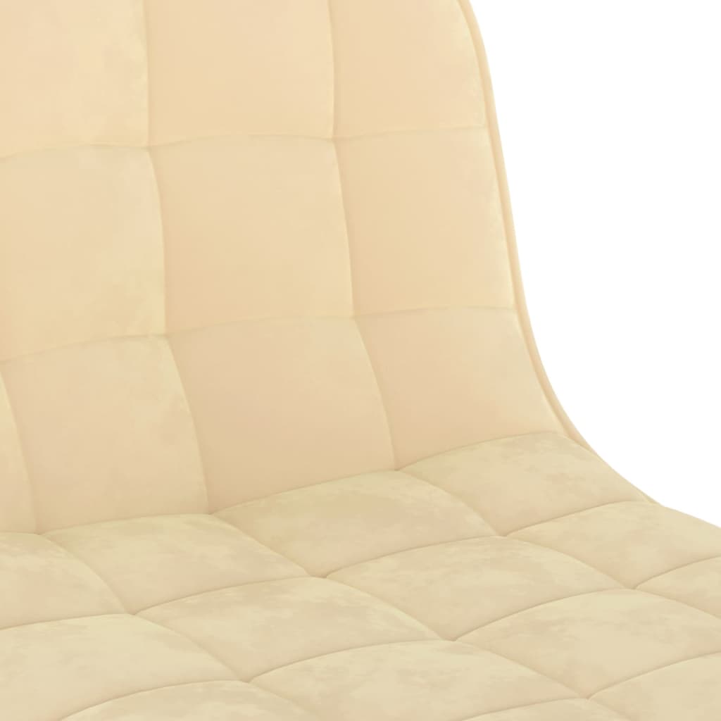 Sedie da Bar 2 pz Crema in Velluto - homemem39