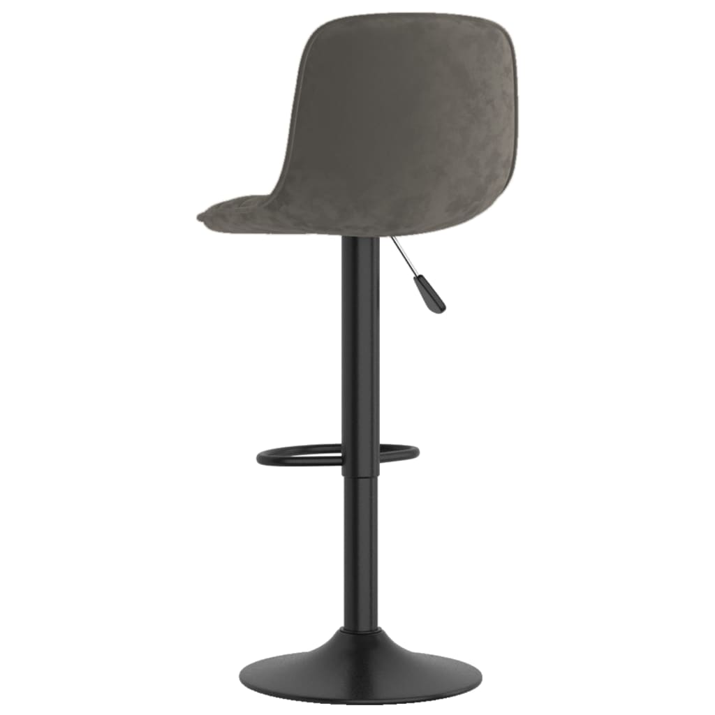 Sedie da Bar 2 pz Grigio Scuro in Velluto - homemem39