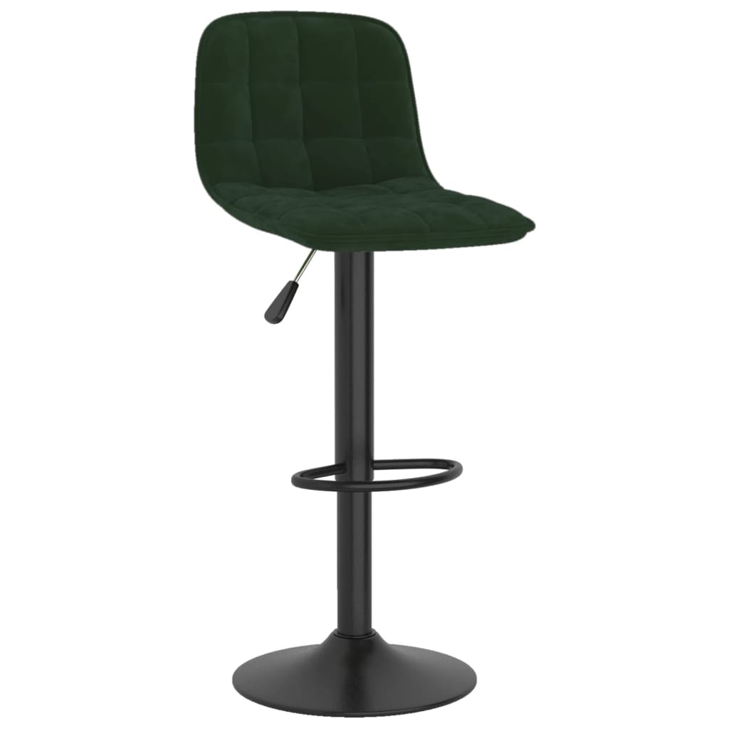 Sgabelli da Bar 2 pz Verde Scuro in Velluto - homemem39