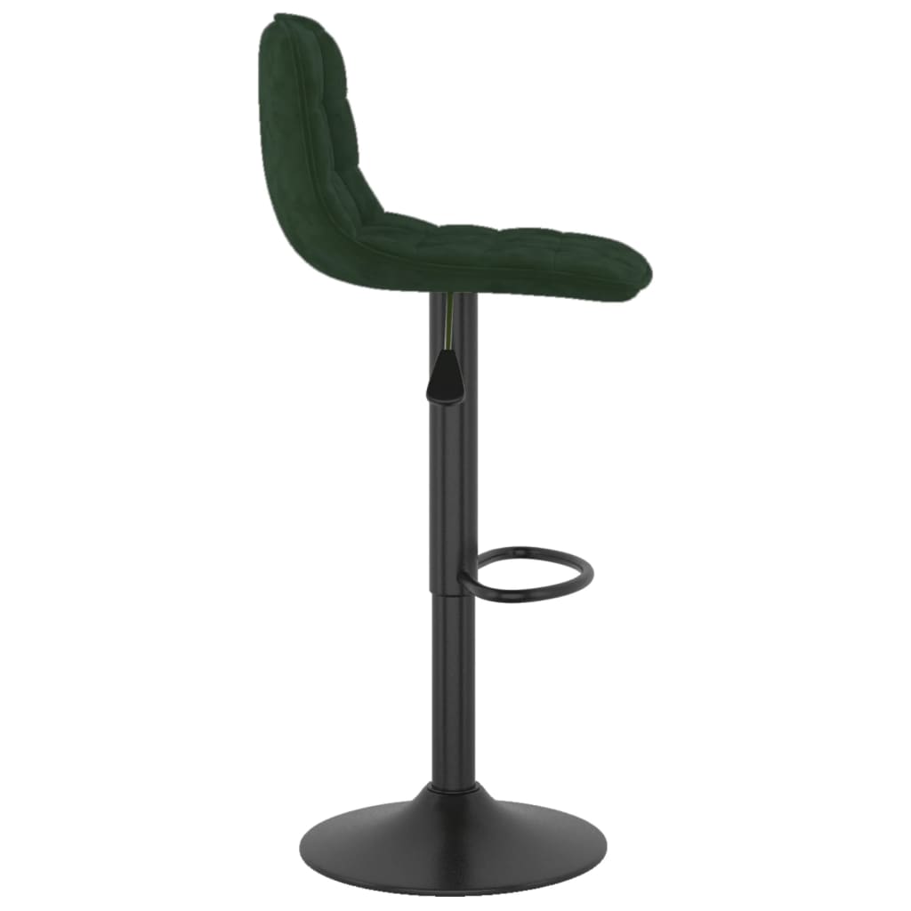 Sgabelli da Bar 2 pz Verde Scuro in Velluto - homemem39