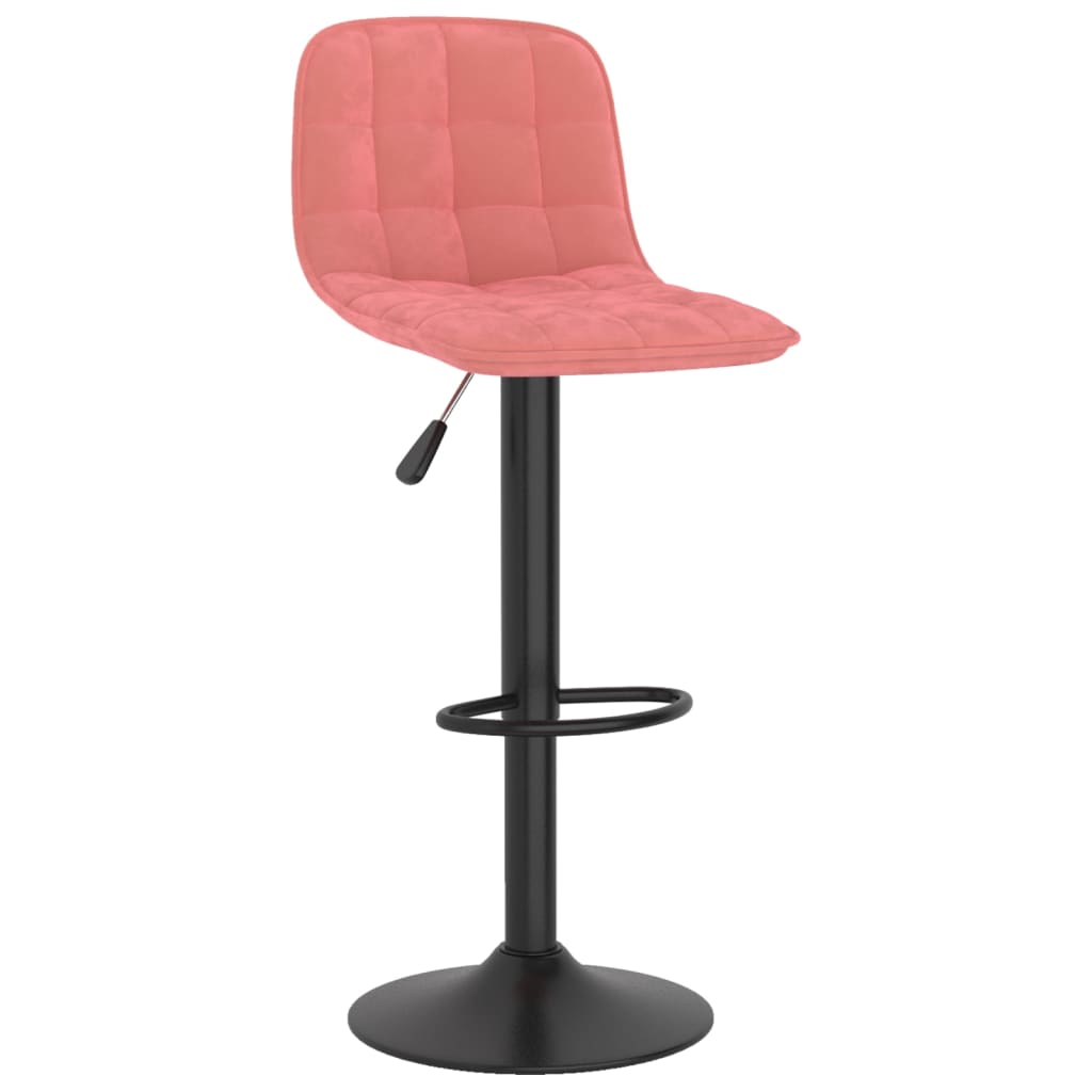 Sgabelli da Bar 2 pz Rosa in Velluto - homemem39