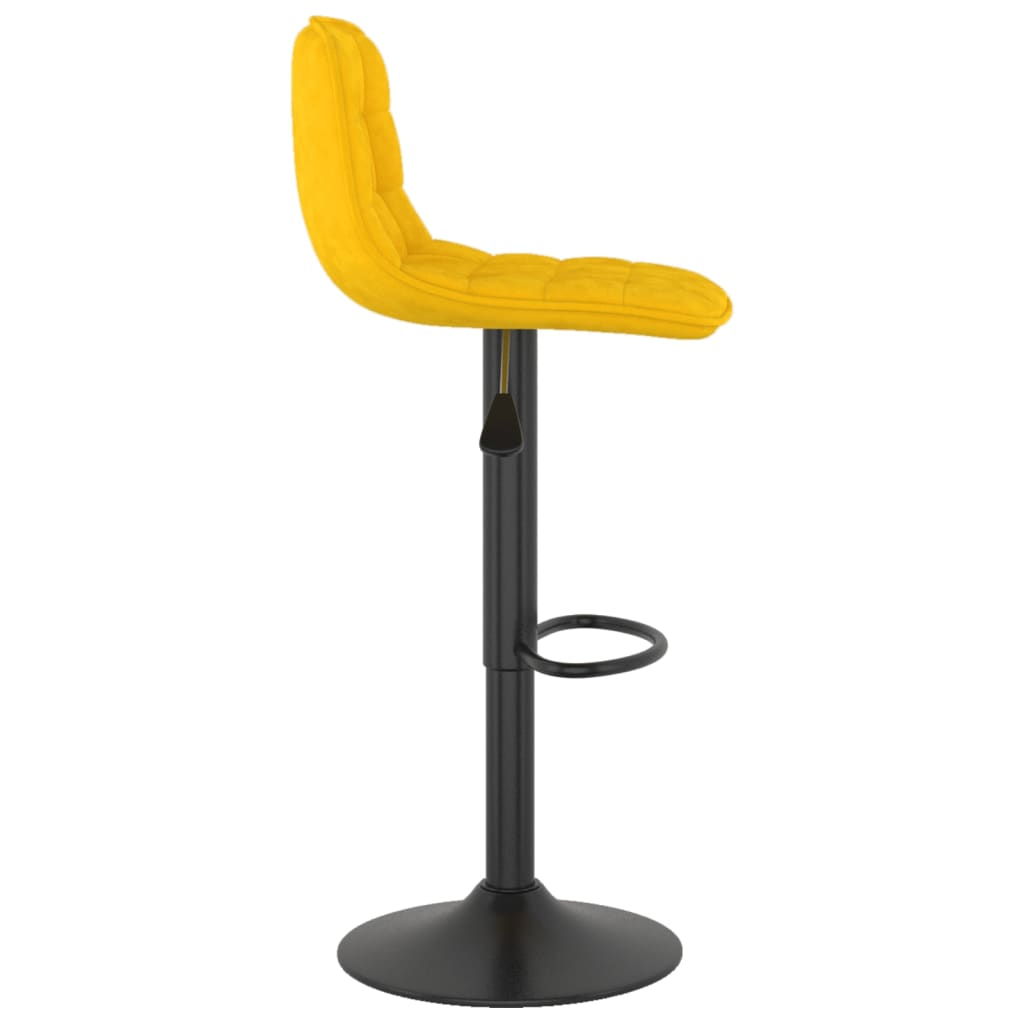 Sgabelli da Bar 2 pz in Velluto Giallo - homemem39