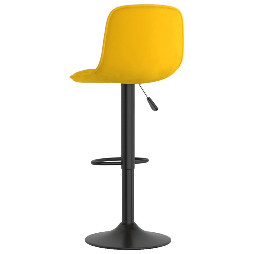 Sgabelli da Bar 2 pz in Velluto Giallo - homemem39