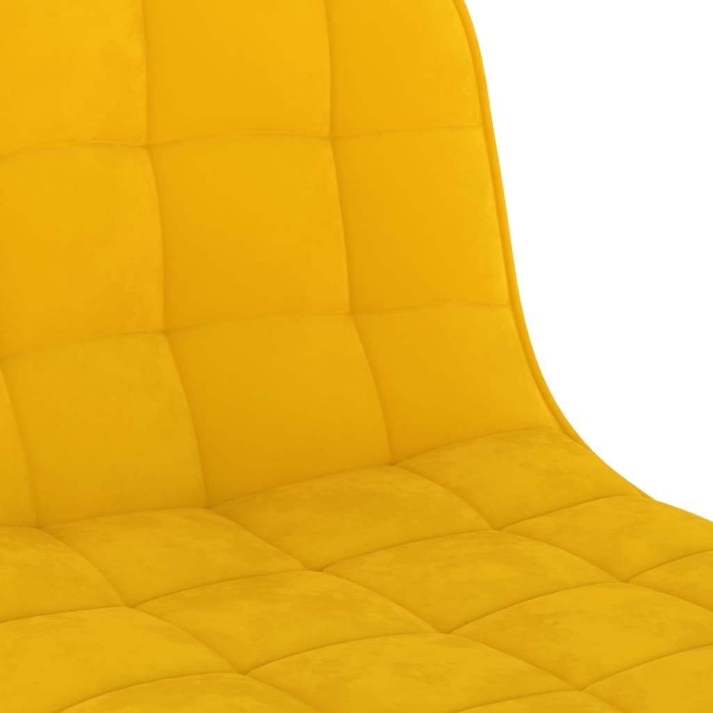 Sgabelli da Bar 2 pz in Velluto Giallo - homemem39