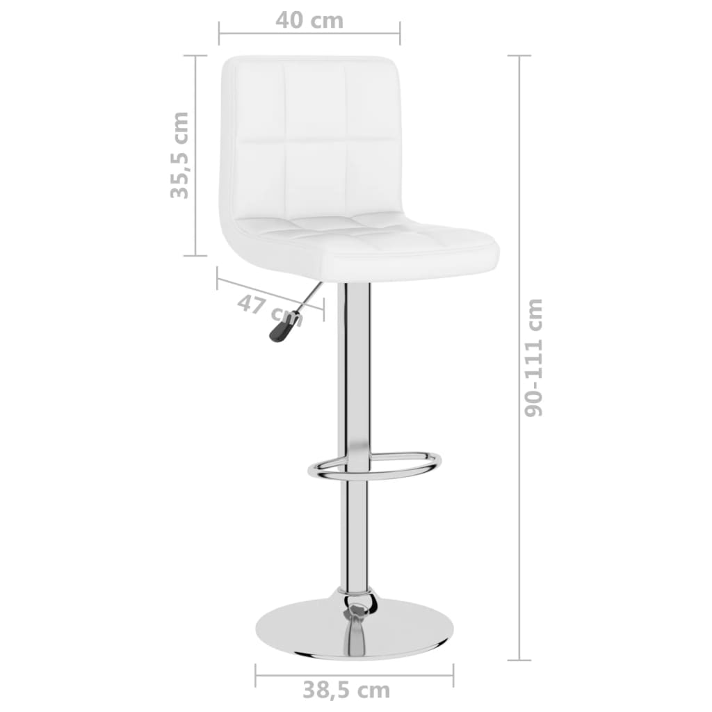 Sgabello da Bar Bianco in Similpelle | homemem39