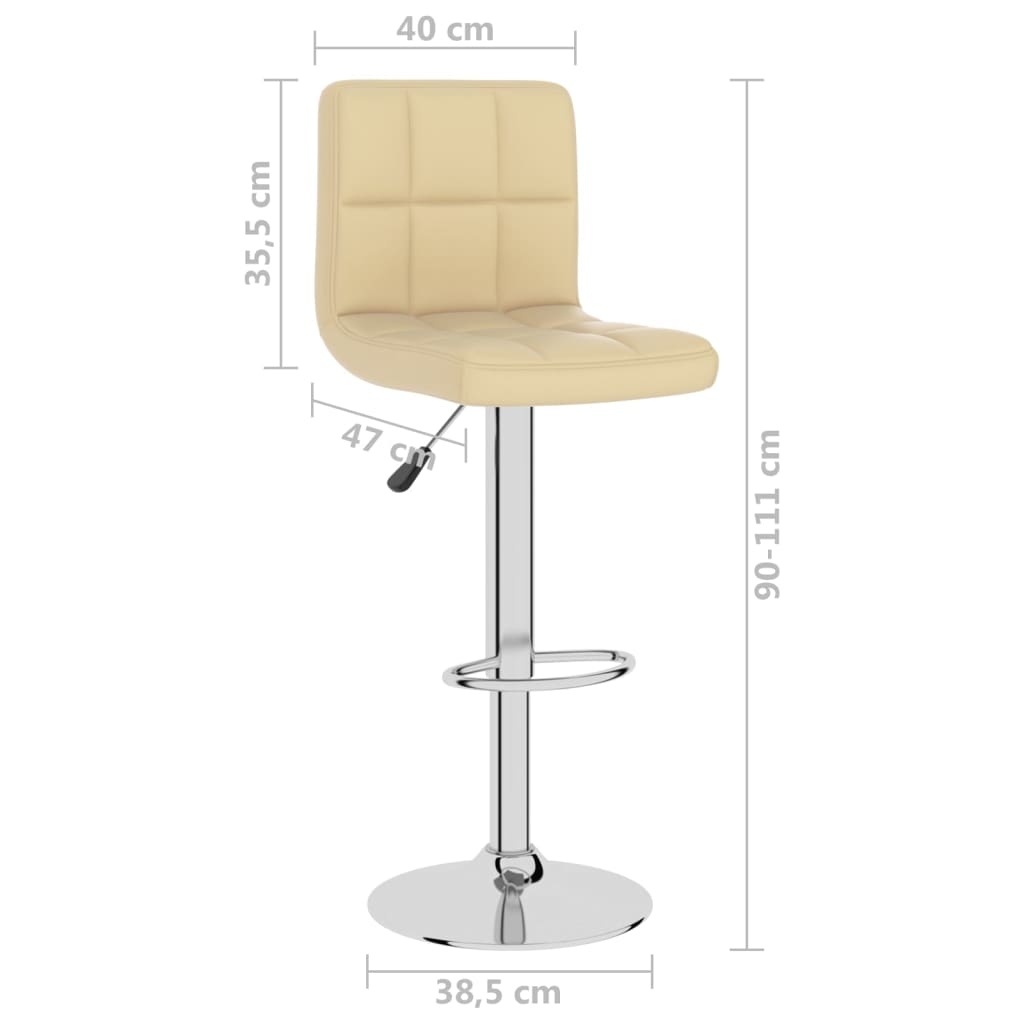 Sgabello da Bar Crema in Similpelle | homemem39