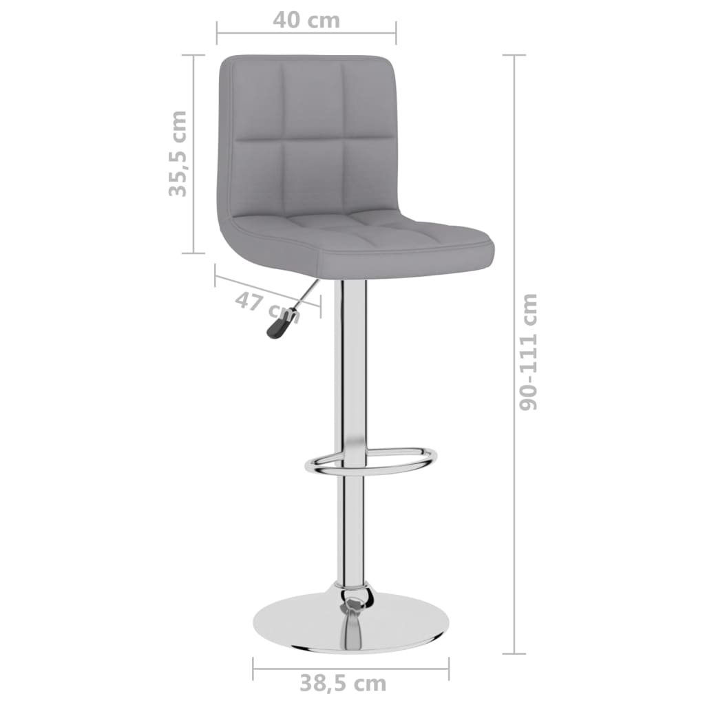 Sgabelli da Bar 2 pz Grigio Chiaro in Tessuto | homemem39
