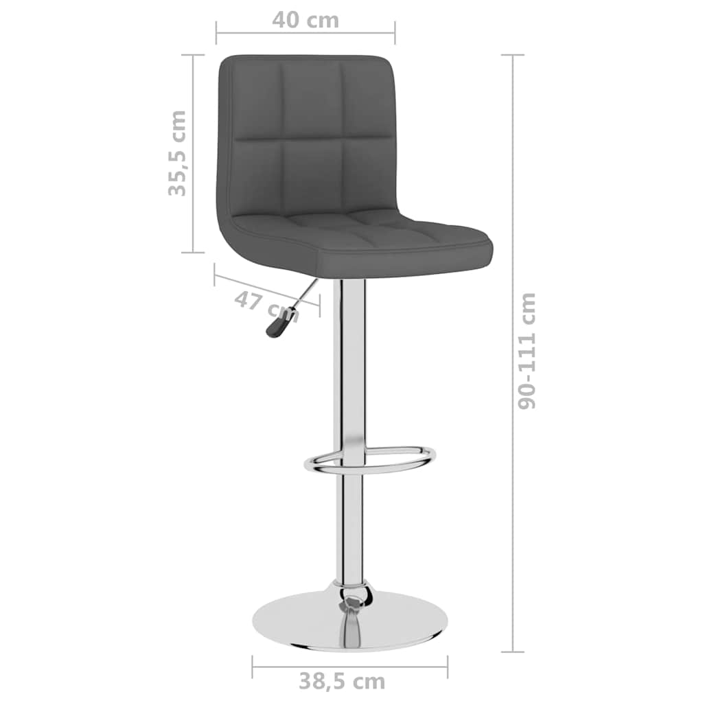 Sgabelli da Bar 2 pz in Tessuto Grigio Scuro | homemem39