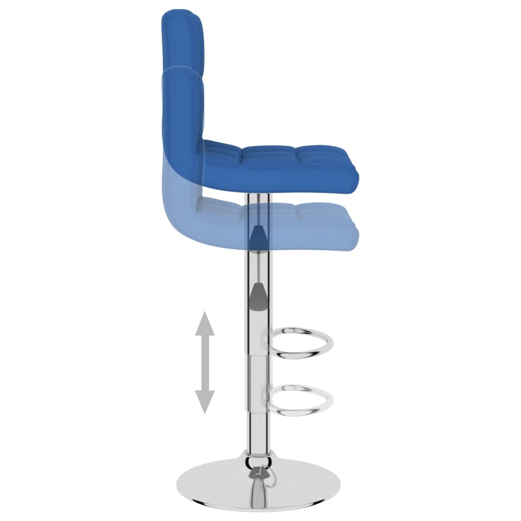 Sgabelli da Bar 2 pz Blu in Tessuto - homemem39