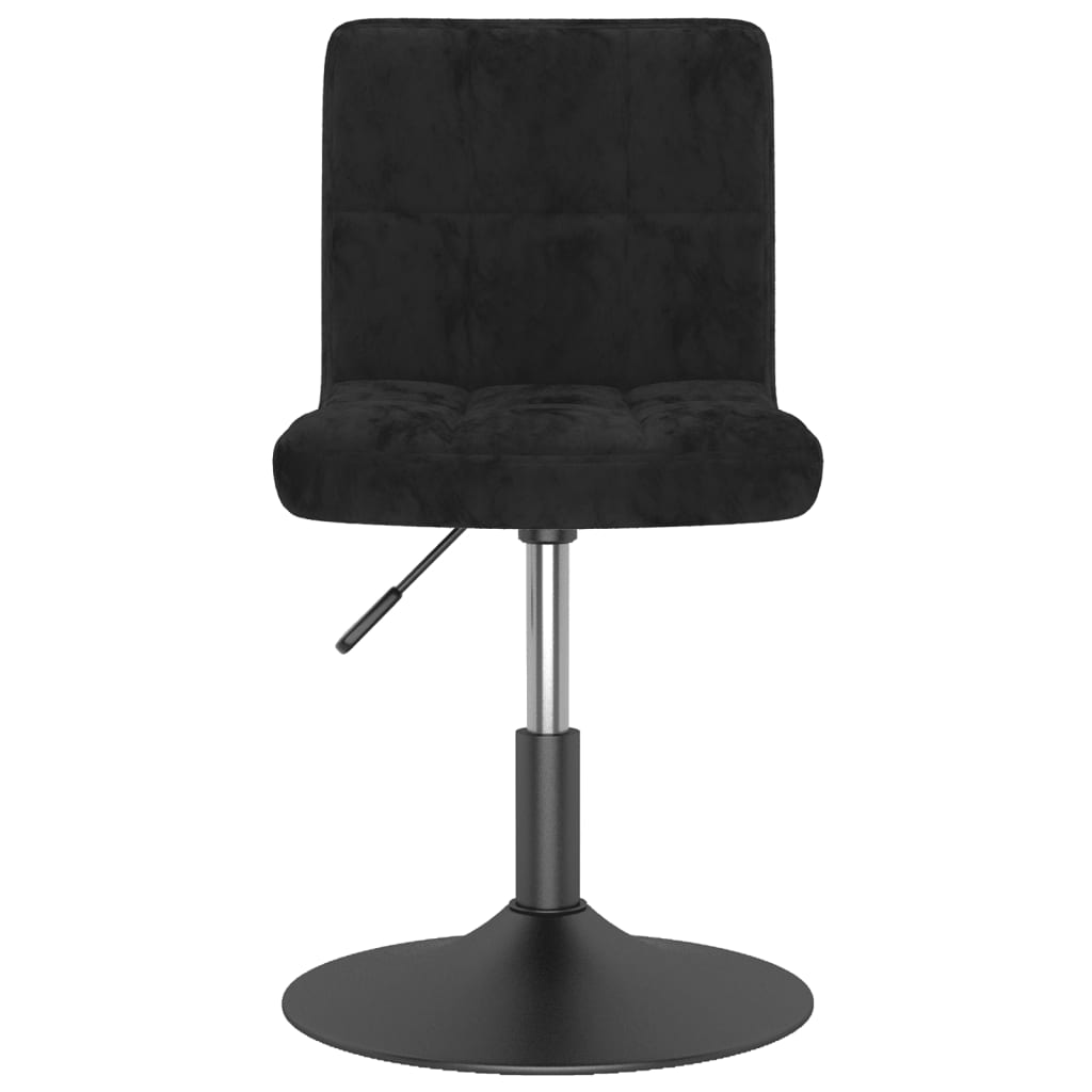 Sgabello da Bar Girevole Nero in Velluto - homemem39