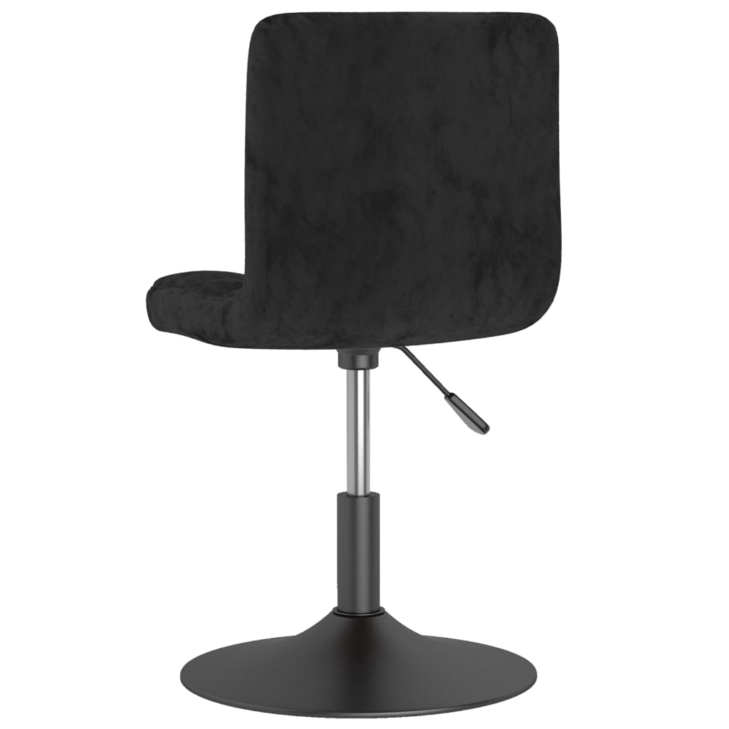 Sgabello da Bar Girevole Nero in Velluto - homemem39
