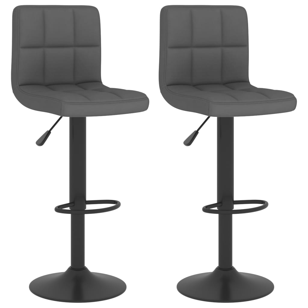 Sgabelli da Bar 2 pz in Tessuto Grigio Scuro - homemem39