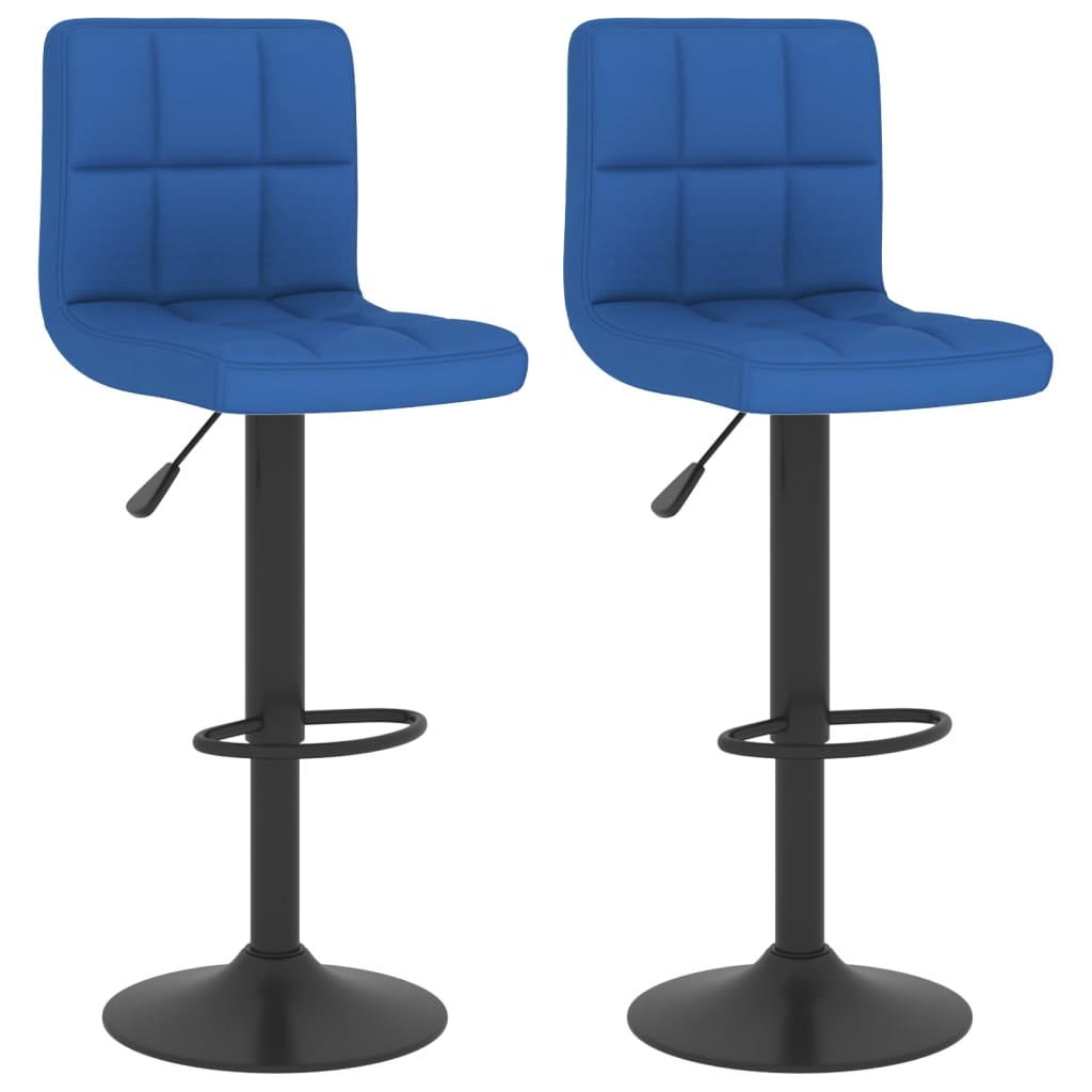 Sgabelli da Bar 2 pz Blu in Tessuto - homemem39