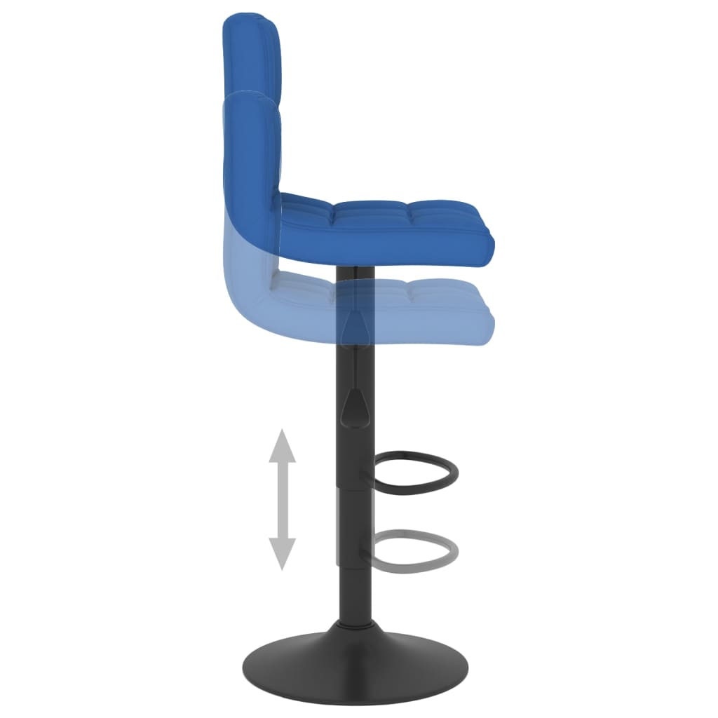 Sgabelli da Bar 2 pz Blu in Tessuto - homemem39