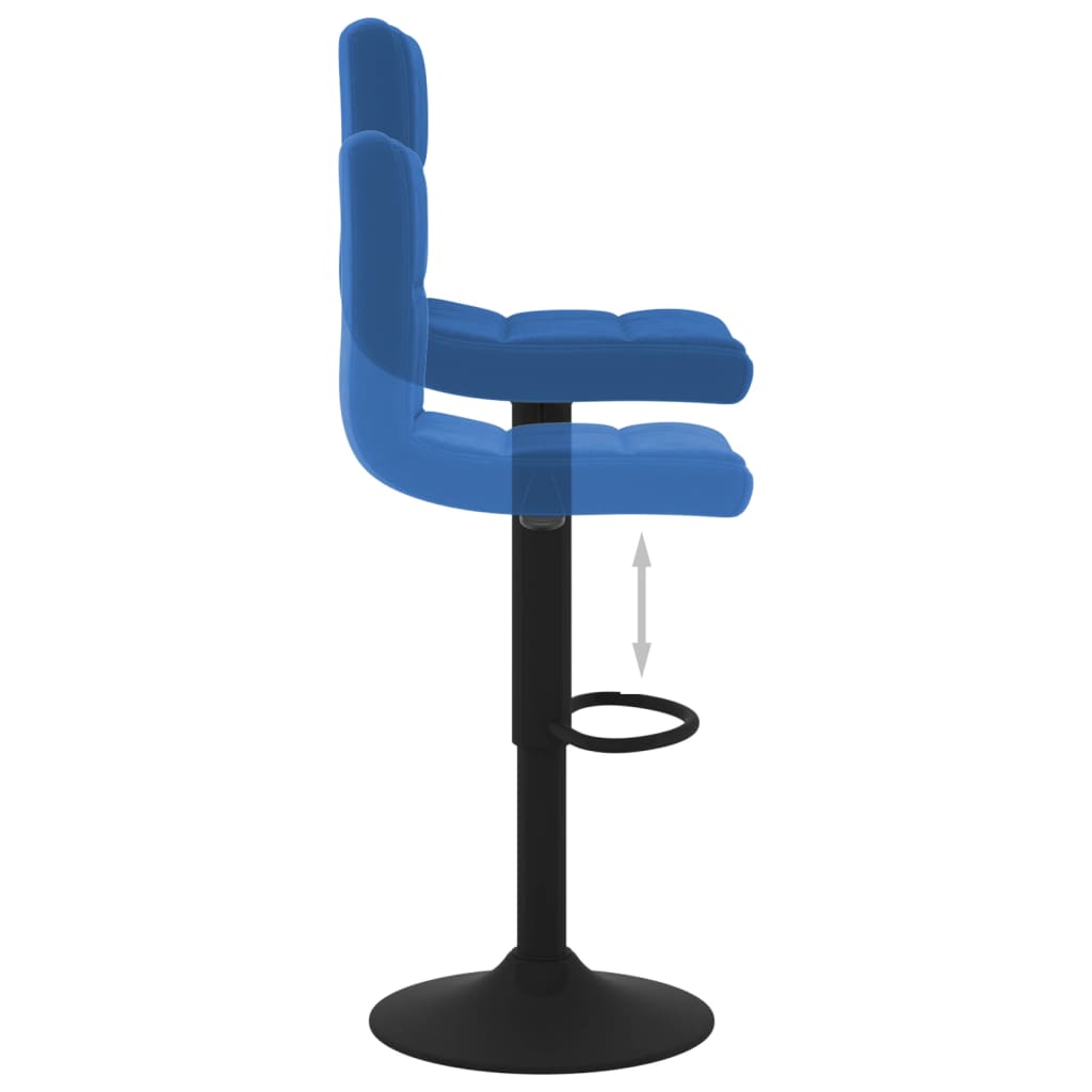 Sgabelli da Bar 2 pz Blu in Velluto - homemem39