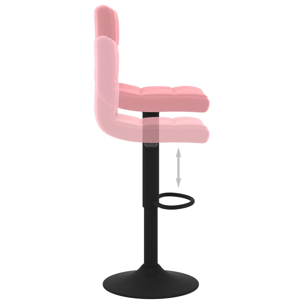 Sgabelli da Bar 2 pz Rosa in Velluto - homemem39