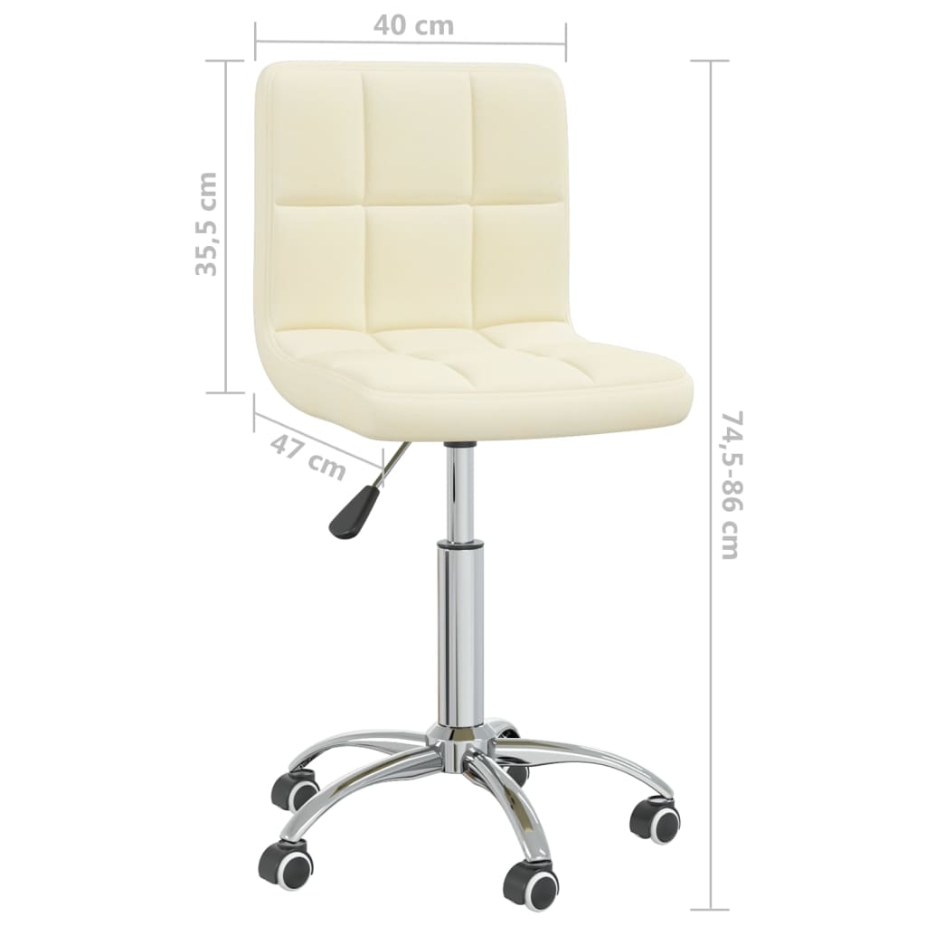 Sedia Girevole da Ufficio Crema in Tessuto | homemem39