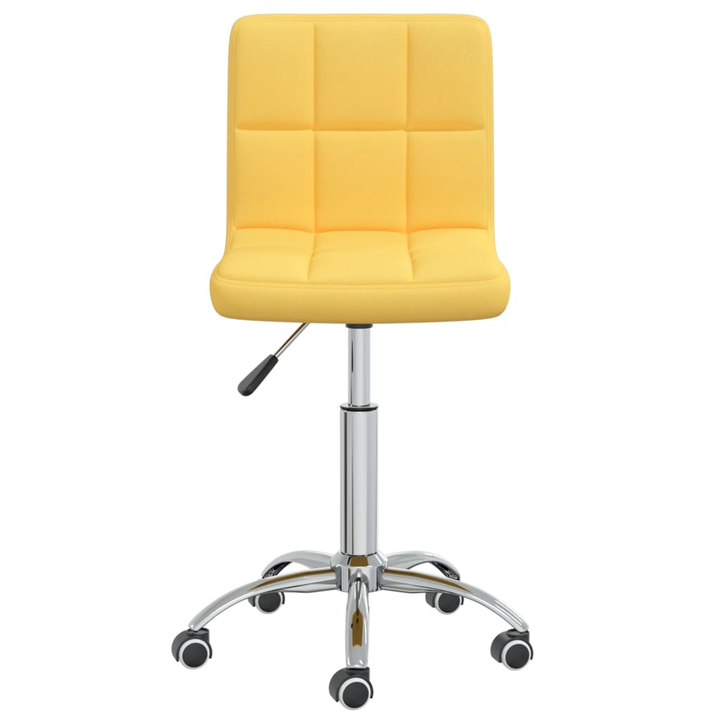 Sedia da Ufficio Girevole Giallo Senape in Tessuto - homemem39