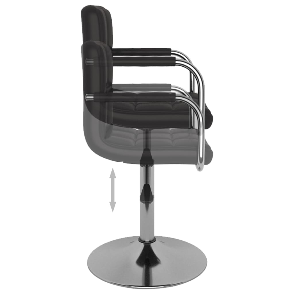 Sgabello da Bar Nero in Similpelle - homemem39