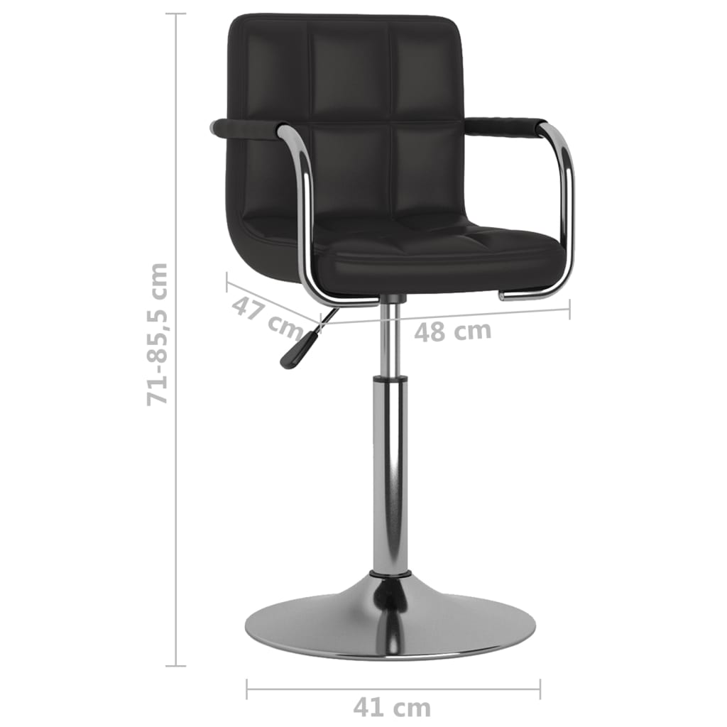 Sgabello da Bar Nero in Similpelle - homemem39