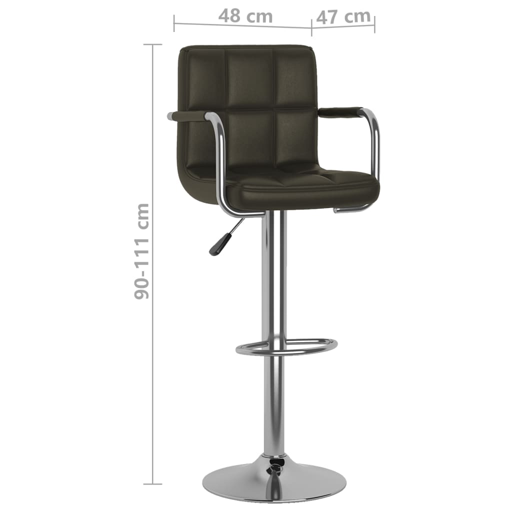Sgabelli da Bar 2 pz Marroni in Similpelle - homemem39