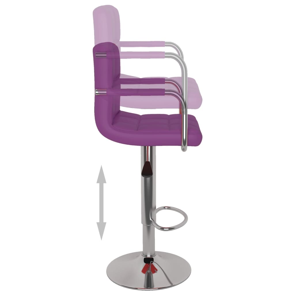 Sgabelli da Bar 2 pz Viola in Similpelle - homemem39