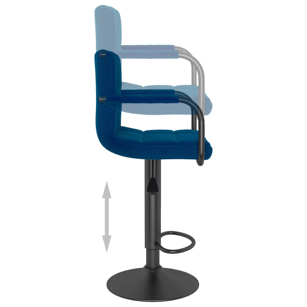 Sgabello da Bar Blu in Tessuto - homemem39
