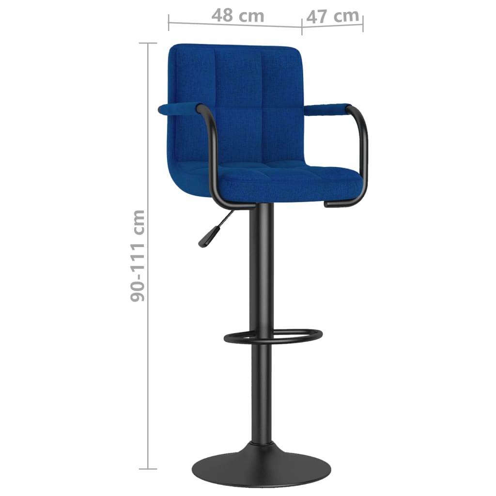 Sgabello da Bar Blu in Tessuto - homemem39
