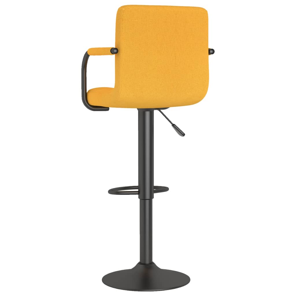 Sgabello da Bar Giallo Senape in Tessuto - homemem39